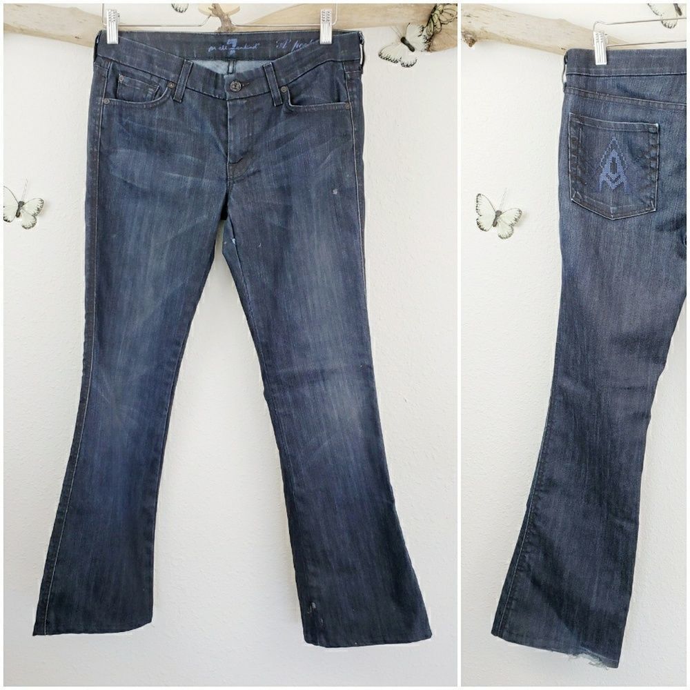 7 for all mankind "A" pocket blue jeans